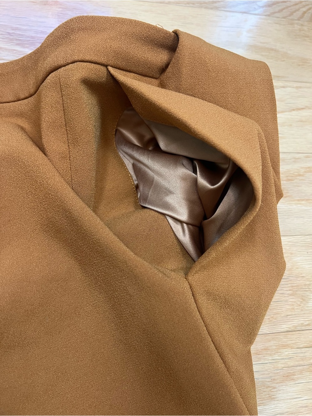 NWT House of CB Cosima Drape Front Trousers in Camel - Picture 15 of 16